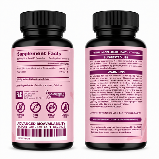 NAD+ RESVERATROL LIFECORE