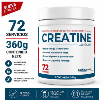 Creatina RAW Series Lab 72 Servicios
