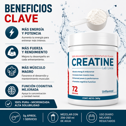 Creatina RAW Series Lab 72 Servicios