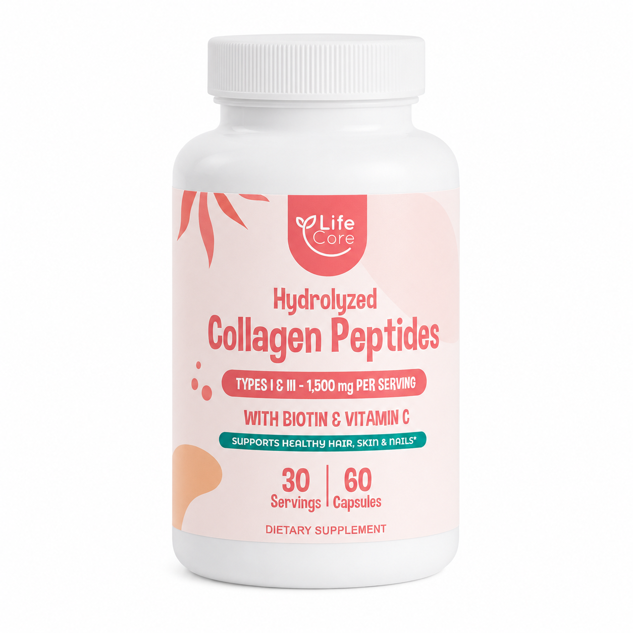 Colágeno Marino Hidrolizado + Biotina y Vitamina C – 60 cápsulas