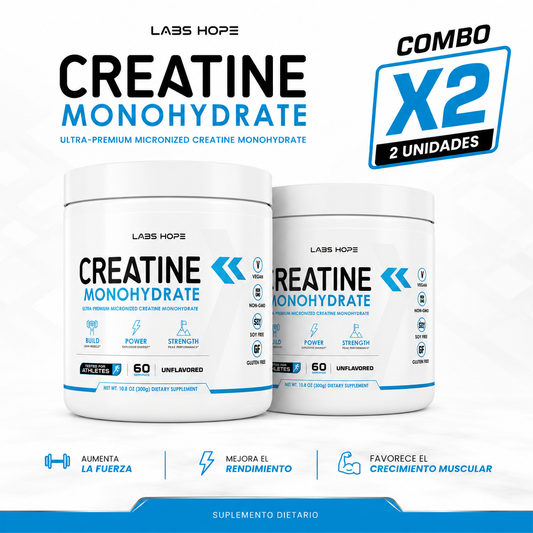 Combo x2 Creatina Monohidratada LabsHope 300g